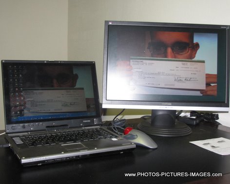 Toshiba Laptop And Viewsonic 22 In LCD Monitor